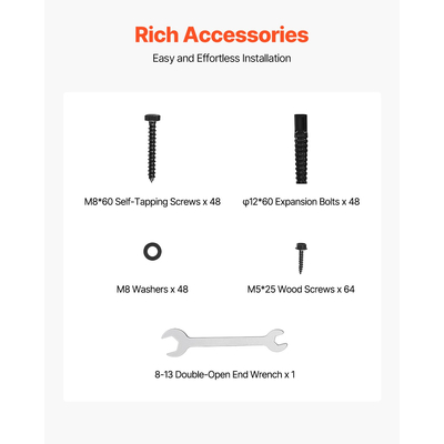 VEVOR 8 τεμάχια βάσης στύλου 4x4, άγκυρα ξύλινου στύλου φράχτη, εσωτερικό μέγεθος 3,6x3,6 ίντσες