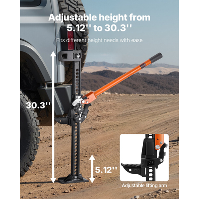 Βαρούλκο VEVOR 91,5cm Off Road Farm Jack Hoist 3,18 Ton High Lift για τρακτέρ