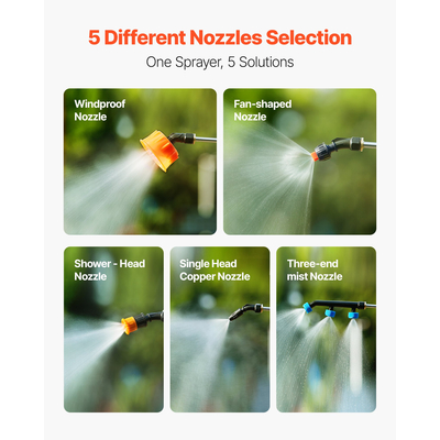 Ψεκαστήρας πλάτης VEVOR 3,2 γαλονιών με μπαταρία, 0-90 PSI, 2 ώρες λειτουργίας για γκαζόν αυλής