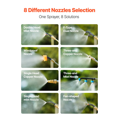 Ψεκαστήρας πλάτης VEVOR 4 γαλονιών με μπαταρία, 0-90 PSI, 4 ώρες λειτουργίας για γκαζόν αυλής