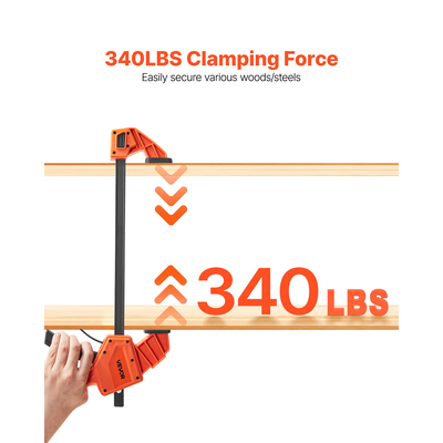 Σφιγκτήρες ράβδων VEVOR για ξυλουργική, συσκευασία 2 τεμαχίων, σφιγκτήρας/διανομέας με ένα χέρι 30,48 cm, 154kg