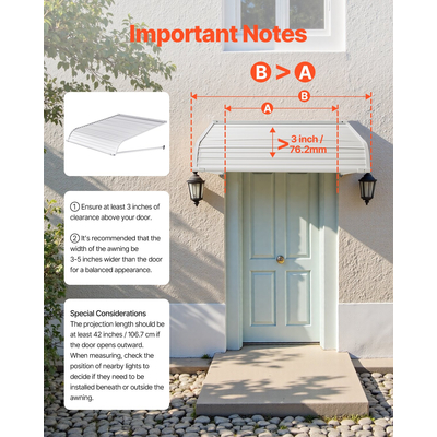 Τέντα VEVOR για πόρτα παραθύρου 40x42 σε κράμα αλουμινίου