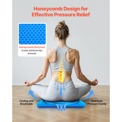 Μαξιλάρι καθίσματος VEVOR με δροσιστικό τζελ για ανακούφιση από την πίεση στους γοφούς και την πλάτη