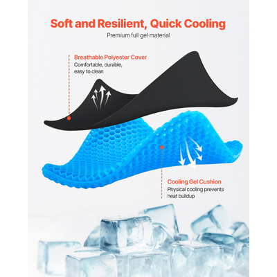 Μαξιλάρι καθίσματος VEVOR με δροσιστικό τζελ για ανακούφιση από την πίεση στους γοφούς και την πλάτη