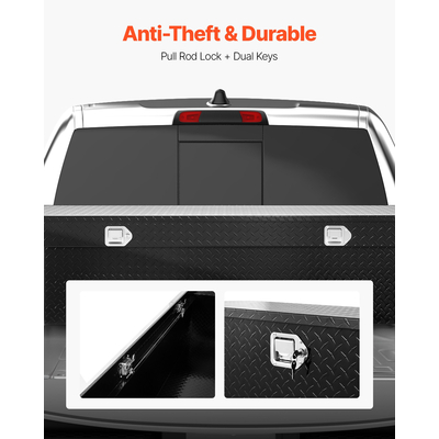 Εργαλειοθήκη VEVOR Crossover 71x27x18 ιντσών βαρέως τύπου από αλουμίνιο για καρότσα φορτηγού