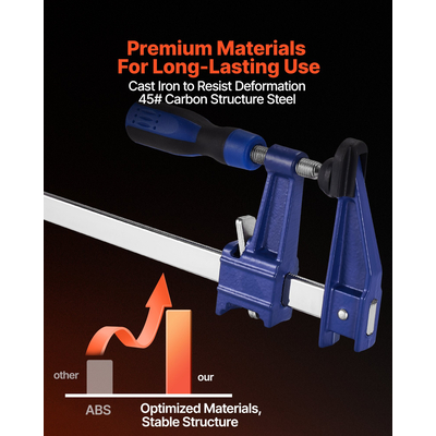Σφιγκτήρες ράβδου VEVOR για ξυλουργική 2 τεμάχια 91,4cm με άνοιγμα και κλείδωμα, σφιγκτήρας F από χυτοσίδηρο