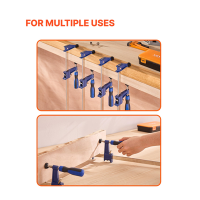 Σφιγκτήρες ράβδου VEVOR για ξυλουργική 4 τεμάχια 91,4cm με άνοιγμα και κλείδωμα, σφιγκτήρας F από χυτοσίδηρο