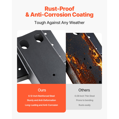 Βάσεις πλατφόρμας VEVOR Compound για γωνίες, 4 τεμάχια, 3,5x3,5 ίντσες/88,9x88,9 mm