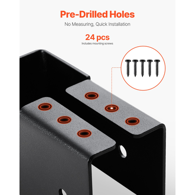 VEVOR 24 τεμάχια κρεμάστρες δοκού για κρυφή κρεμάστρα δοκού 1,93x3,62 ίντσες/49x92 mm