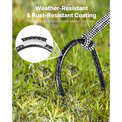 VEVOR 12 ιντσών 8 τεμαχίων πασσάλων οπλισμού βαρέως τύπου σε σχήμα U γαλβανισμένες άγκυρες γείωσης