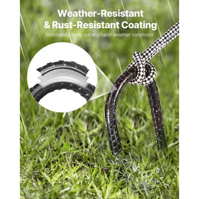 VEVOR 16 ιντσών 24 τεμάχια οπλισμού, βαρέως τύπου με γάντζο J, γαλβανισμένες άγκυρες εδάφους