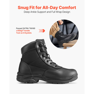 Ανδρικές στρατιωτικές τακτικές μπότες VEVOR 152,4 mm ελαφριές, αναπνεύσιμες, Ηνωμένο Βασίλειο, μέγεθος 9,5