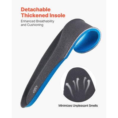 Ανδρικές στρατιωτικές τακτικές μπότες VEVOR 203 mm, αναπνεύσιμο πλαϊνό φερμουάρ, μέγεθος Ηνωμένου Βασιλείου 8.5