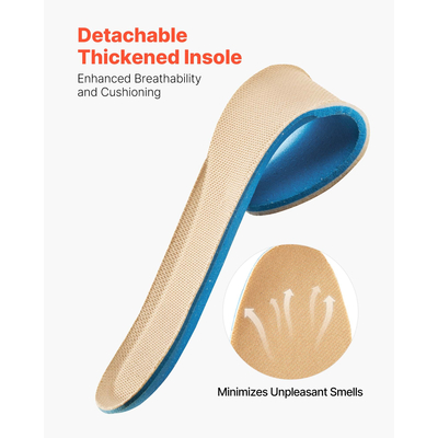 Ανδρικές στρατιωτικές τακτικές μπότες VEVOR 203 mm χρώματος άμμου με πλαϊνό φερμουάρ, μέγεθος Ηνωμένου Βασιλείου 8.5