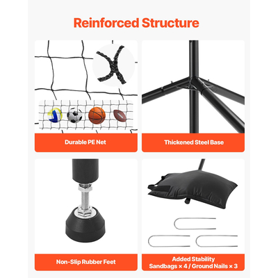 Εξοπλισμός προπόνησης βόλεϊ VEVOR Setter για προπονητή με ρυθμιζόμενο ύψος και γωνία διχτυού