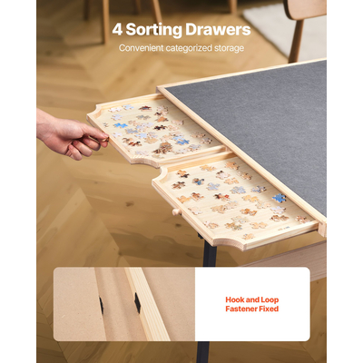 VEVOR Παζλ 1500 τεμαχίων με ρυθμιζόμενο πόδι, φορητό ξύλινο παζλ 86x63cm