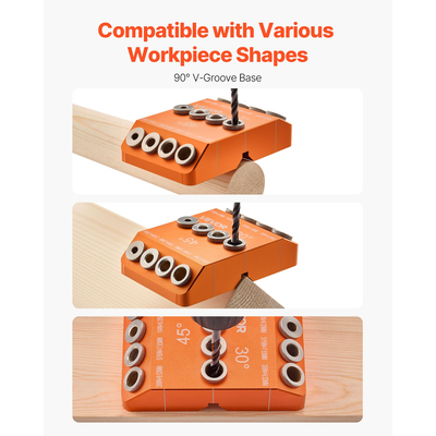 Οδηγός τρυπανιού VEVOR, φορητός οδηγός ακριβείας για τρυπάνι με γωνία 30/45/90 μοιρών