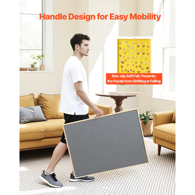 VEVOR Φορητό Ξύλινο Παζλ 1500 Τεμαχίων με Κάλυμμα Συρταριού 86x63εκ.