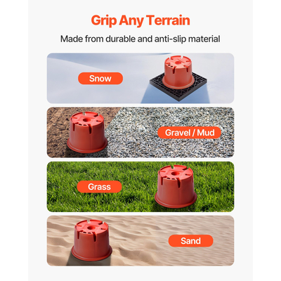 Τρέιλερ Jack Blocks 6 μπλοκ ισοπέδωσης τροχόσπιτων 8" Ύψος 900 κιλά με 2 υποστηρίγματα