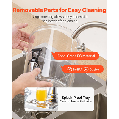 Διανομέας Ποτών VEVOR 8L x 2 Διανομέας Ποτών για Πάρτι με Δίσκο Σούπας