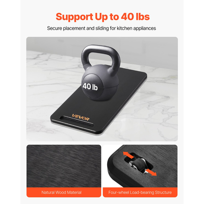 Συρόμενος Δίσκος Συσκευής VEVOR 14,5 x 7,5 ίντσες για Καφετιέρα Μαύρος