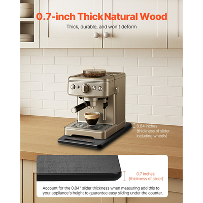 Συρόμενος Δίσκος Συσκευής VEVOR 14,5 x 7,5 ίντσες για Καφετιέρα Μαύρος