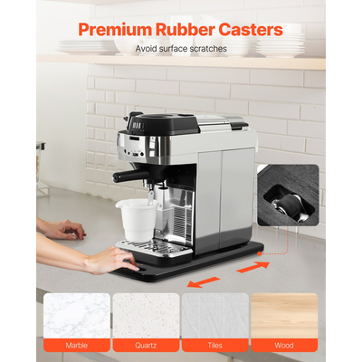 Συρόμενος Δίσκος Συσκευής VEVOR 14,5 x 7,5 ίντσες για Καφετιέρα Μαύρος