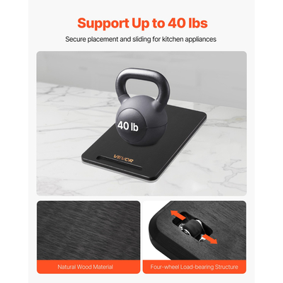 Συρόμενος Δίσκος Συσκευής VEVOR 14 x 9,5 ίντσες για Καφετιέρα Μαύρος