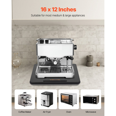 Συρόμενος Δίσκος Συσκευής VEVOR 16 x 12 ιντσών για Καφετιέρα, Μαύρος