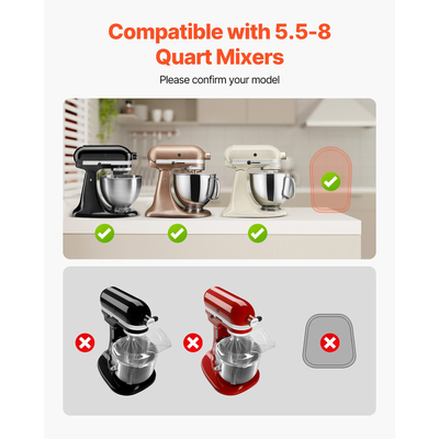 VEVOR Οβάλ Μίξερ 15,7 x 11,1 ίντσες για Επιτραπέζιο Μίξερ με Κλίση 5,5-8 Qt