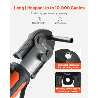 VEVOR V15 Σιαγόνα Πίεσης 15mm Σιαγόνα Πίεσης Κατάλληλη για Σωλήνες από Ανοξείδωτο Χάλυβα Τύπου V