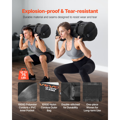 Τσάντα γυμναστικής VEVOR Workout Sandbag βαρέως τύπου για CrossFit και προπόνηση με βάρη