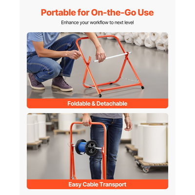 VEVOR Πτυσσόμενη βάση καλωδίων βαρέως τύπου για ηλεκτρικά και βιομηχανικά καλώδια