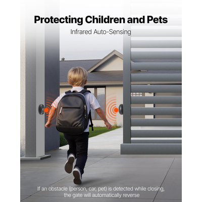 VEVOR Ηλεκτρικό Ανοιχτήρι Συρόμενης Πόρτας 400W με Αισθητήρα Υπερύθρων και Gear Track 2204lbs