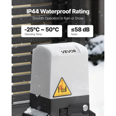 VEVOR Ηλεκτρικό Ανοιχτήρι Συρόμενης Πόρτας 400W με Αισθητήρα Υπερύθρων και Gear Track 2204lbs