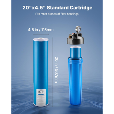 Ανταλλακτικό φίλτρο νερού VEVOR για ολόκληρο το σπίτι 4,5" x 20" Σίδηρος & Μαγγάνιο