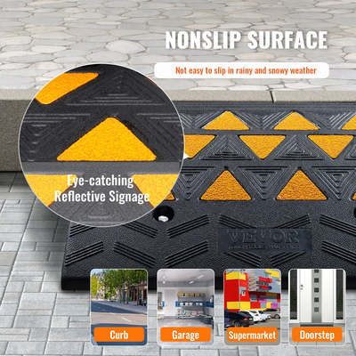 VEVOR Ράμπα από καουτσούκ για πεζοδρόμιο, Ύψος 15,2 cm, Πλάτος 49,1 cm, Βάρος 15 τόνων