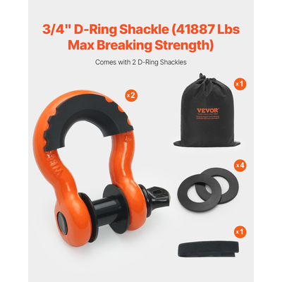 Καλώδιο ρυμούλκησης αυτοκινήτου VEVOR, σχοινί ρυμούλκησης 36000 λίβρες, 30 πόδια, 3 ίντσες, έκτακτης ανάγκης, βαρέως τύπου