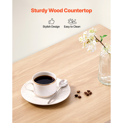 VEVOR Τραπέζι Κουζίνας Νησίδα με Τροχήλατο Τραπέζι Αποθήκευσης και Μονή Πόρτα