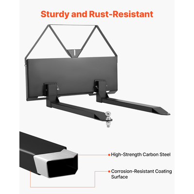 Προσάρτημα πλαισίου περόνης παλέτας VEVOR με περόνες παλέτας Skid Steer 48 ιντσών 2600 λίβρες