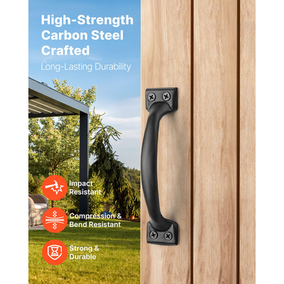 VEVOR 4 τεμάχια λαβές πόρτας αχυρώνα 6,5 ιντσών ρουστίκ βαρέως τύπου για πύλη κήπου