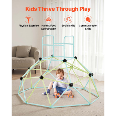 VEVOR Γεωμετρικός θόλος αναρρίχησης 6FT, 600LBS, Γυμναστήριο ζούγκλας για παιδιά