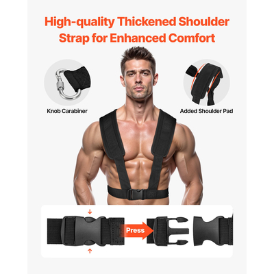 Έλκηθρο VEVOR με βάρη, ώθηση, προπόνηση, δύναμη, ταχύτητα, μαύρο