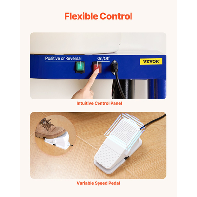 Τροχός κεραμικής VEVOR 35 cm Μηχανή κεραμικών τροχών 60-300RPM Ρυθμιζόμενη ταχύτητα μπλε