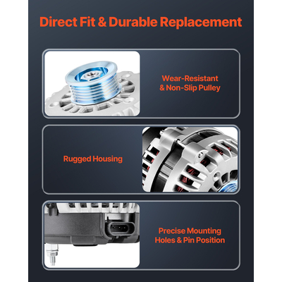 Δυναμό αυτοκινήτου VEVOR για Chevy Silverado 1500 99-04 Saab 9-7x 05-06