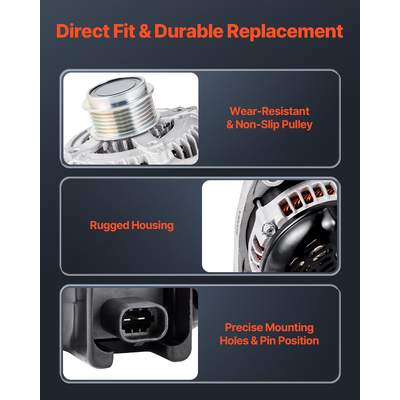 Δυναμό VEVOR για Chevy Express 2500 V6 4.3L V8 6.0L 18-19 GMC