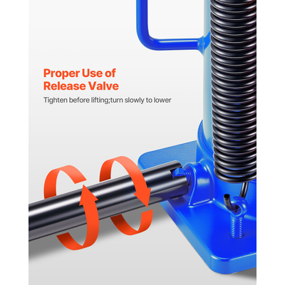 Υδραυλικός γρύλος VEVOR Air με φιάλη, γρύλος υψηλής ανύψωσης 20 τόνων (44092 λίβρες) επισκευής αυτοκινήτου, μπλε