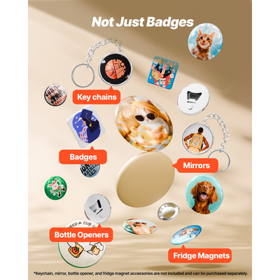 Μηχανή κατασκευής κουμπιών VEVOR, μηχανή κατασκευής καρφιτσών 50 x 50 mm, τετράγωνη, 100 τεμάχια, εξαρτήματα κουμπιών