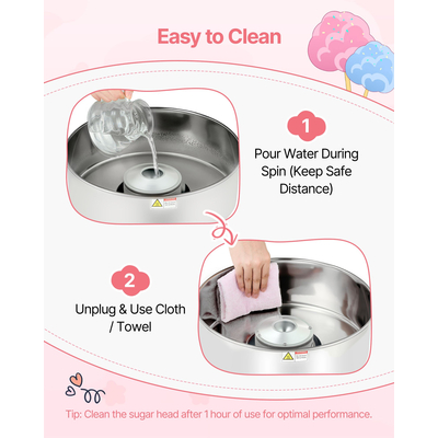 VEVOR Εμπορική Μηχανή Μαλλί της Βαμβακιού Ηλεκτρική Μηχανή Ζαχαρόπαστας 1000W Μπλε