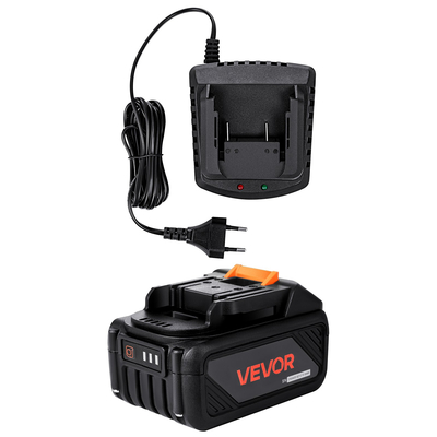 Συνδυασμός μπαταρίας και φορτιστή VEVOR 20V MAX, μπαταρία ιόντων λιθίου 4.0 Ah, γρήγορη φόρτιση